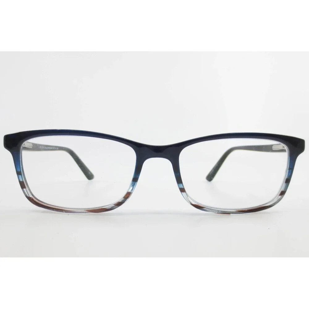 KP 20210 Blue Brown Rectangular Full Rim Eyeglass Frames 50-16-135 37803